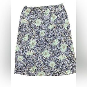 DYNAMITE Blue Floral MIDI Skirt-0644